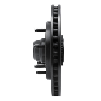R1 Concepts R1 97-04 Ford F-250 2WD (Excl Super Duty) Front Left Drilled & Slotted Black Brake Rotor