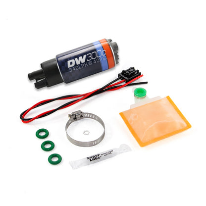 DeatschWerks 340lph DW300C Compact Fuel Pump w/ Ford Focus MK2 RS Set Up Kit (w/o Mounting Clips)