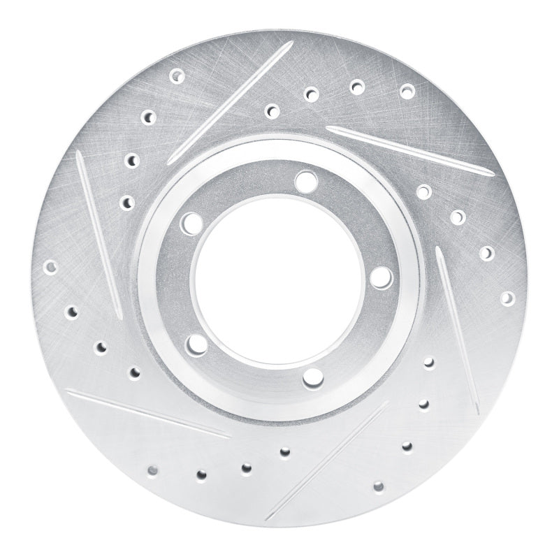 R1 Concepts R1 03-05 Dodge H100 (Mexico) Front Left Drilled & Slotted Silver Brake Rotor
