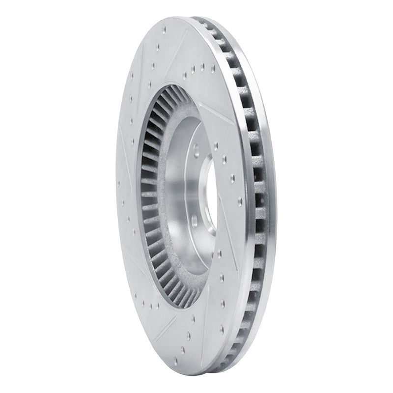 R1 Concepts R1 13-20 Hyundai SANTA FE Front Right Drilled & Slotted Silver Brake Rotor