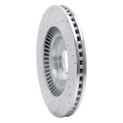R1 Concepts R1 13-20 Hyundai SANTA FE Front Right Drilled & Slotted Silver Brake Rotor