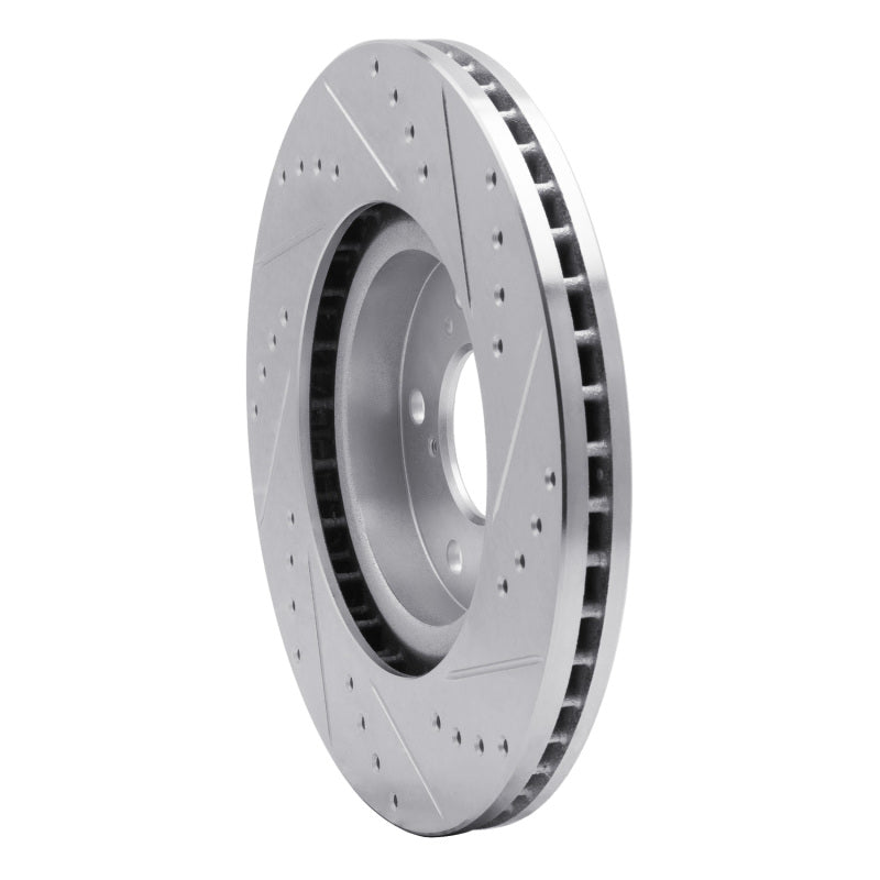 R1 Concepts R1 09-14 Acura TL Front Left Drilled & Slotted Silver Brake Rotor