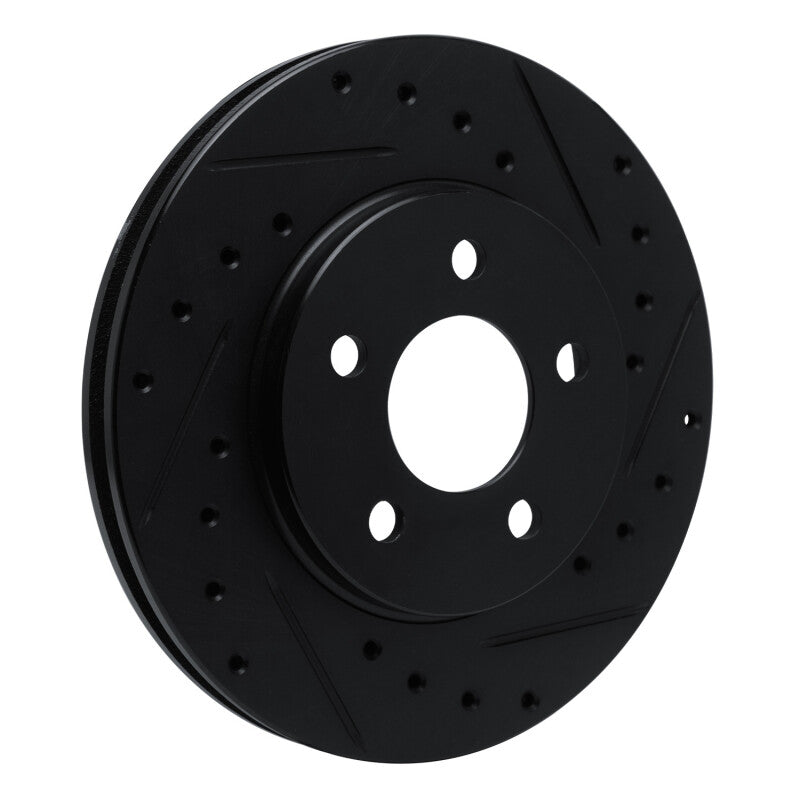 R1 Concepts R1 96-00 Chrysler Town & Country Front Right Drilled & Slotted Black Brake Rotor