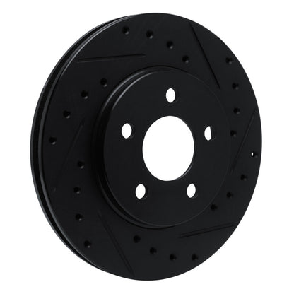 R1 Concepts R1 96-00 Chrysler Town & Country Front Right Drilled & Slotted Black Brake Rotor