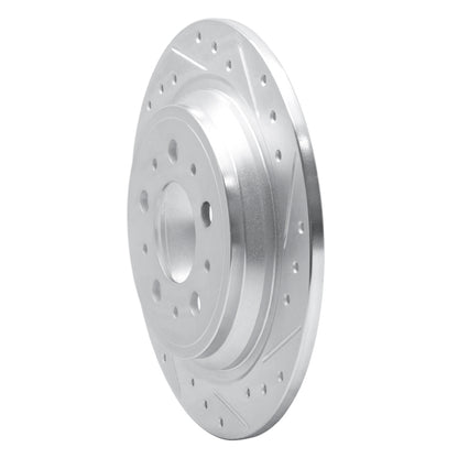 R1 Concepts R1 98-00 Volvo V70 Rear Right Drilled & Slotted Silver Brake Rotor