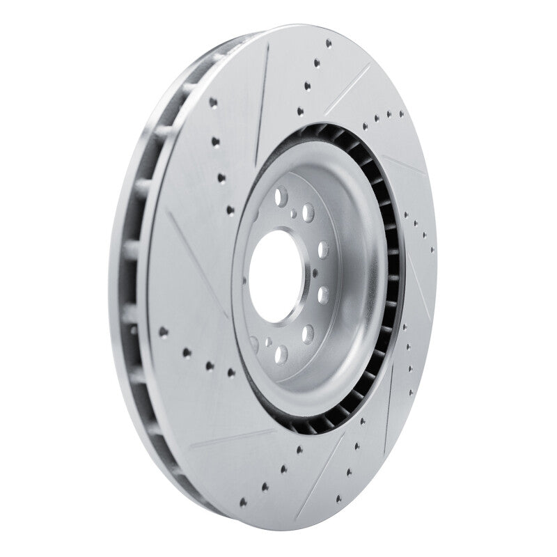 R1 Concepts R1 17-25 Acura Integra Front Right Drilled & Slotted Silver Brake Rotor