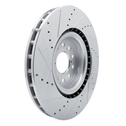R1 Concepts R1 17-25 Acura Integra Front Right Drilled & Slotted Silver Brake Rotor
