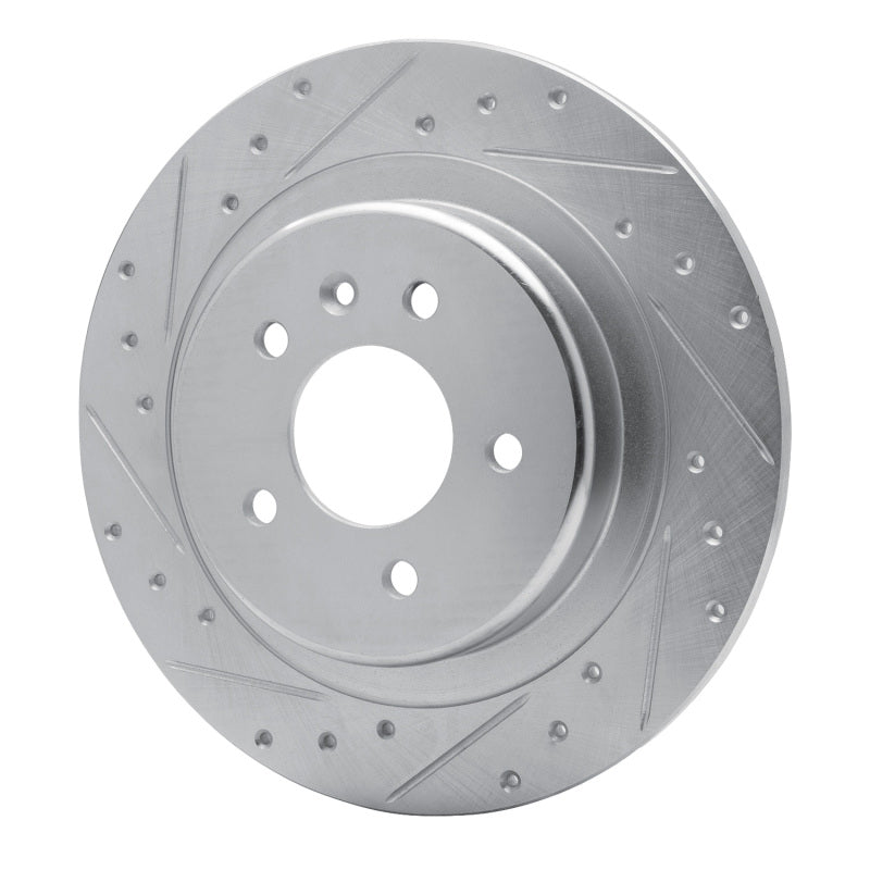 R1 Concepts R1 16-18 Buick Envision Rear Left Drilled & Slotted Silver Brake Rotor