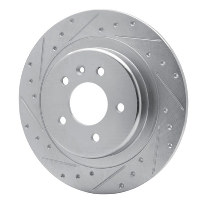 R1 Concepts R1 16-18 Buick Envision Rear Left Drilled & Slotted Silver Brake Rotor