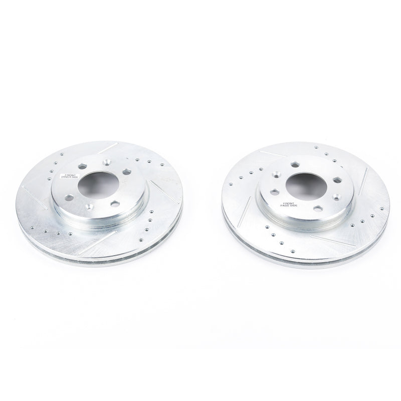 PowerStop Power Stop 12-17 Hyundai Accent Front Evolution Drilled & Slotted Rotors - Pair