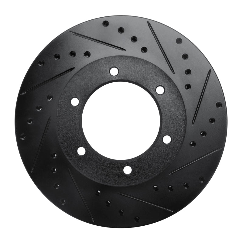 R1 Concepts R1 91-98 Toyota 4Runner Front Right Drilled & Slotted Black Brake Rotor
