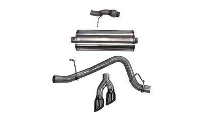 CORSA Performance Corsa 2015-2020 Chevy Tahoe/GMC Yukon Cat-Back Exhaust Sport 3in Single Side Twin Black 4in Tips