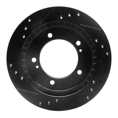 R1 Concepts R1 99-04 Chevrolet Tracker Front Right Drilled & Slotted Black Brake Rotor