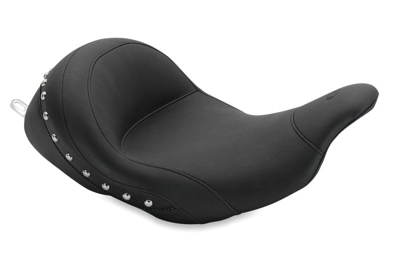 Mustang Motorcycle Mustang 08-21 Harley Electra Glide,Rd Glide,Rd King, Str Glide Lowdown Solo Seat w/Studs - Black