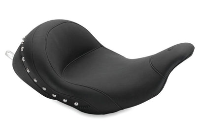 Mustang Motorcycle Mustang 08-21 Harley Electra Glide,Rd Glide,Rd King, Str Glide Lowdown Solo Seat w/Studs - Black