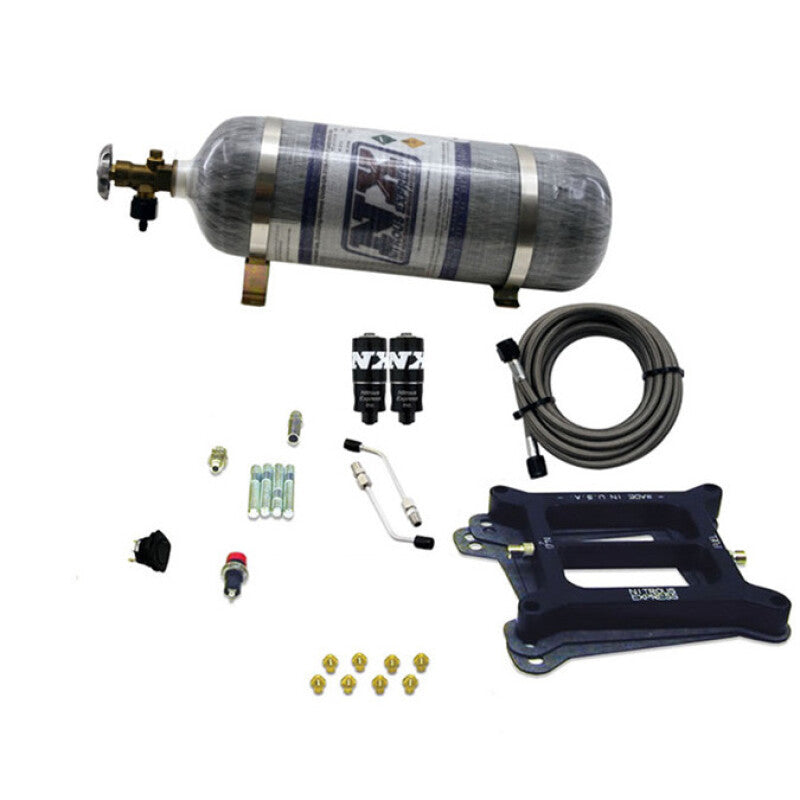 Nitrous Express 4150 Hitman 4-BBL Nitrous Kit (100-200HP) w/Composite Bottle