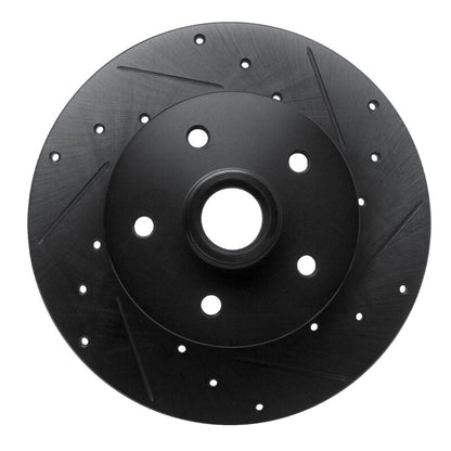 R1 Concepts R1 79-85 Volkswagen Type 2 Front Right Drilled & Slotted Black Brake Rotor