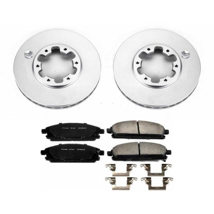 PowerStop Power Stop 96-98 Nissan Pathfinder Front Z17 Evolution Geomet Coated Brake Kit