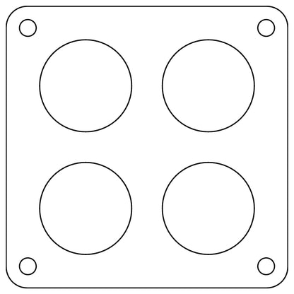 Cometic Gasket Cometic Holley Dominator 4-Hole .060in Fiber Carburetor Gasket - 2.00in Holes