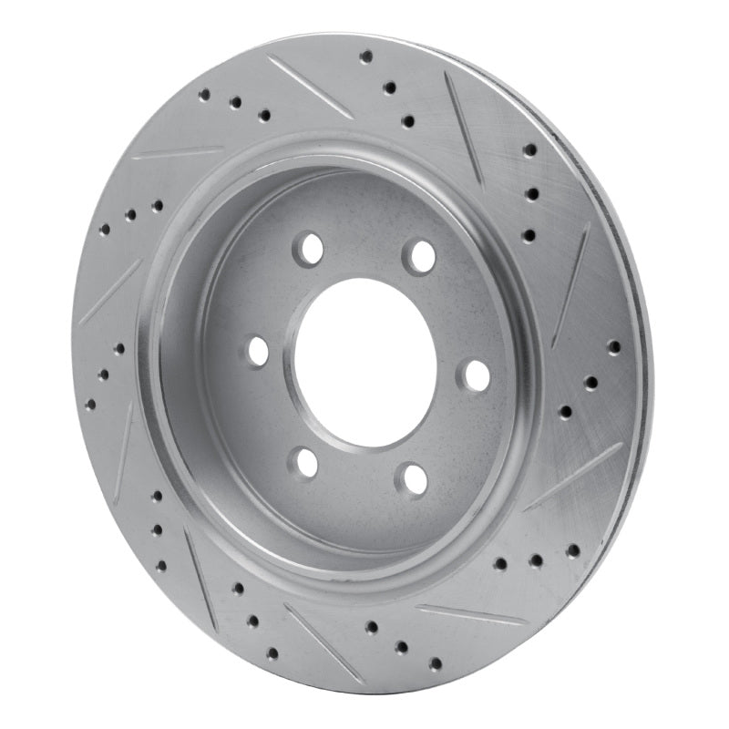 R1 Concepts R1 15-17 Ford F-150 4WD Rear Left Drilled & Slotted Silver Brake Rotor