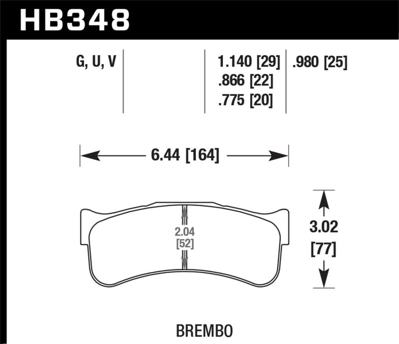 Hawk Performance Hawk Motorsports Performance 0.98in Pad Thickness DTC-70 Race Brake Pads