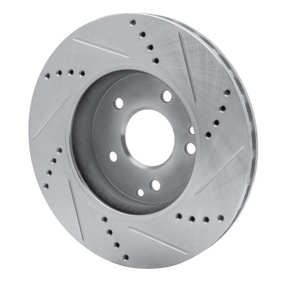 R1 Concepts R1 96-15 Mercedes-Benz C240 Front Left Drilled & Slotted Silver Brake Rotor