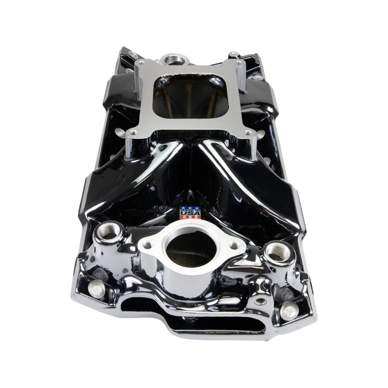 Edelbrock Chevy SB Victor Jr. 23 Degree Black Plasma Intake Manifold