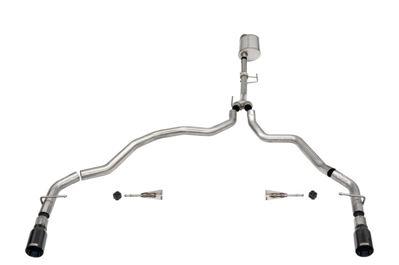 CORSA Performance Corsa 2021-2025 Ford F-150 Regular Cab/ 8in Bed 3.5L V6 Sport Cat-Back Dual Rear Exit-
