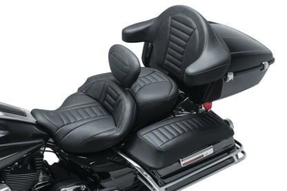 Mustang Motorcycle Mustang 08-21 Harley Electra Glide Std, Rd Glide ,Rd King, Str Glide Driver Backrest Deluxe - Black