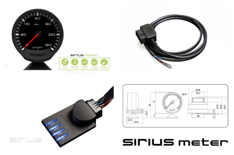 GReddy Sirius OBD Set (Water Temperature Meter) - 74mm