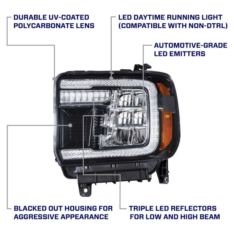 Form Lighting 2014 GMC Sierra LED Reflector Headlights (Pair)