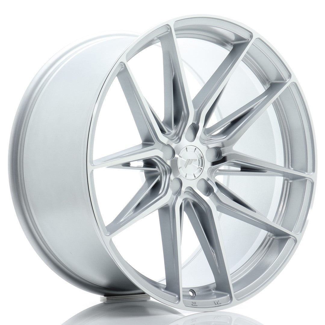 JR Wheels JR442111F25X1174SM JR Wheels JR44 21x11 ET11-46 5H BLANK Silver w/ Machined Face