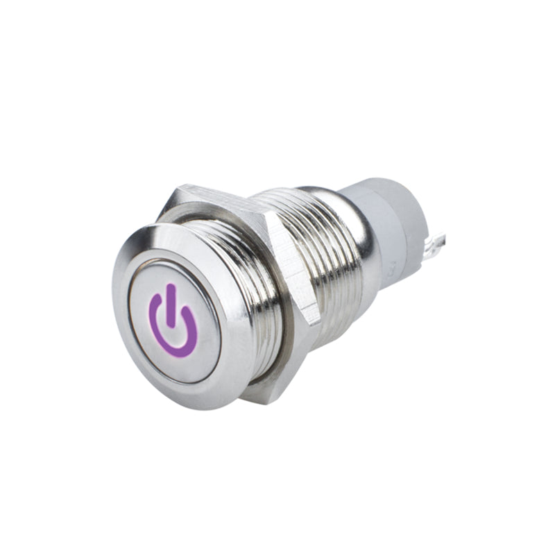 ORACLE Lighting Oracle Pre-Wired Power Symbol On/Off Flush Mount LED Switch - UV/Purple