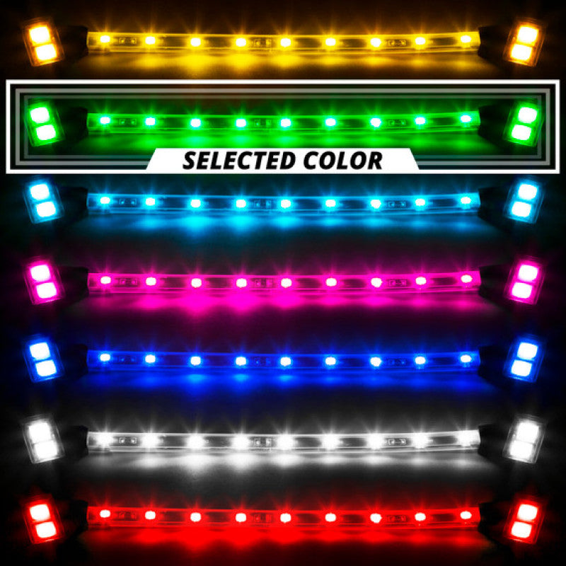 XKGLOW XK Glow Black - Motorcycle Highway Bar Switchback Driving Lights DRL Turnsignal