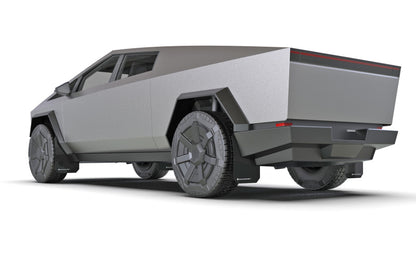 Rally Armor 24-26 Tesla Cybertruck Black UR Mud Flap Metallic Black Logo
