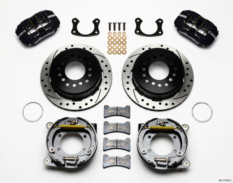 Wilwood Dynapro Low-Profile 11.00in P-Brake Kit Drilled New Big Ford 2.50in Off Staggered Mount