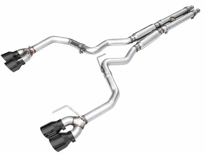 AWE Tuning AWE 2024 Ford Mustang GT Fastback S650 RWD Track Edition Cat-Back Exhaust w/ Quad Diamond Black Tips