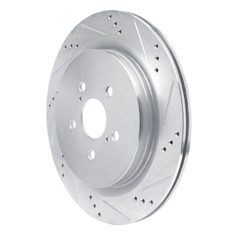 R1 Concepts R1 16-22 Lexus RX350 Rear Right Drilled & Slotted Silver Brake Rotor
