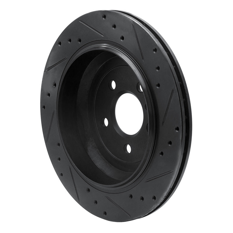 R1 Concepts R1 06-12 Mercedes-Benz ML350 Rear Left Drilled & Slotted Black Brake Rotor