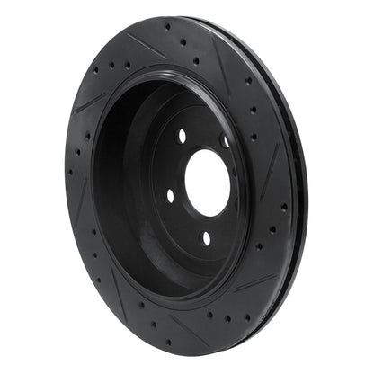 R1 Concepts R1 06-12 Mercedes-Benz ML350 Rear Left Drilled & Slotted Black Brake Rotor
