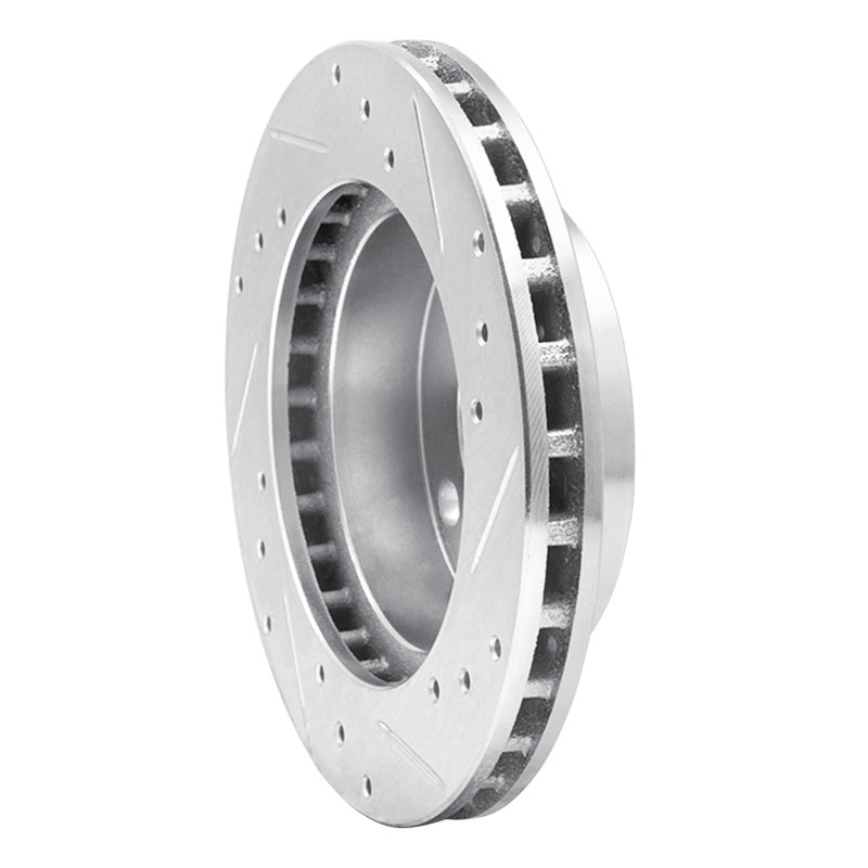 R1 Concepts R1 81-94 Ford Escort Front Left Drilled & Slotted Silver Brake Rotor
