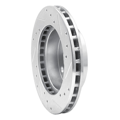 R1 Concepts R1 81-94 Ford Escort Front Left Drilled & Slotted Silver Brake Rotor