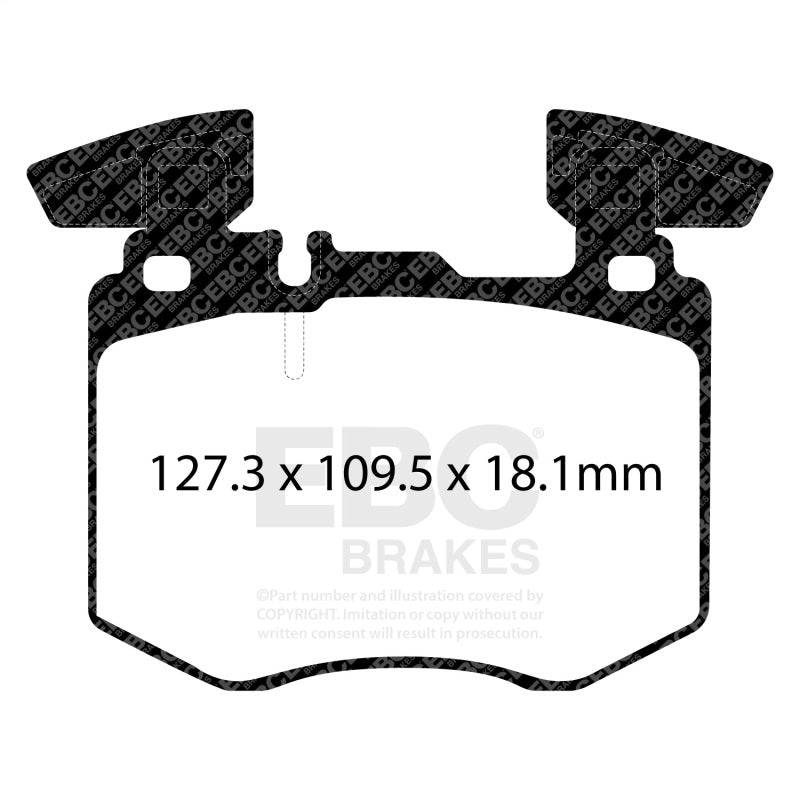 EBC 19-22 Mercedes-Benz GLC300 (Coupe C253) 4Matic 2.0T Yellowstuff Front Brake Pads