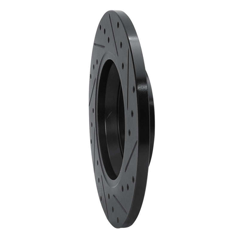 R1 Concepts R1 01-03 Volkswagen EuroVan Rear Left Drilled & Slotted Black Brake Rotor