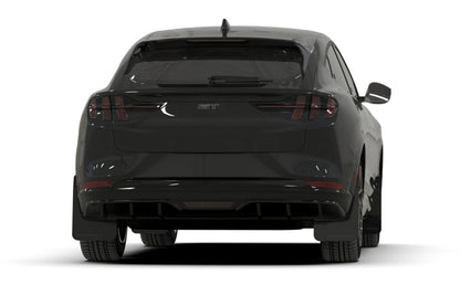 Rally Armor 21-26 Ford Mustang Mach-E/GT/Rally Black Mud Flap w/White Logo
