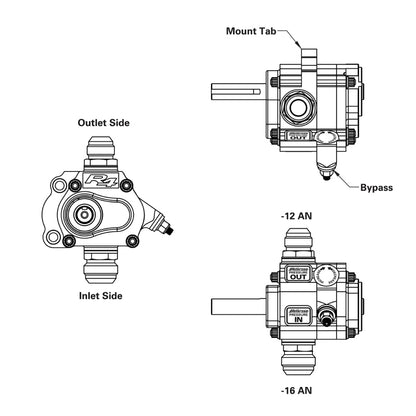 Peterson Fluid Systems R4 1-Stage Oil Pump - Left Side Mount - HV - Rear Drive