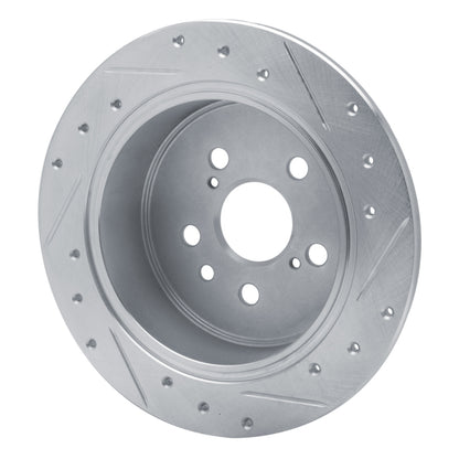 R1 Concepts R1 86-93 Lexus ES250 Rear Left Drilled & Slotted Silver Brake Rotor