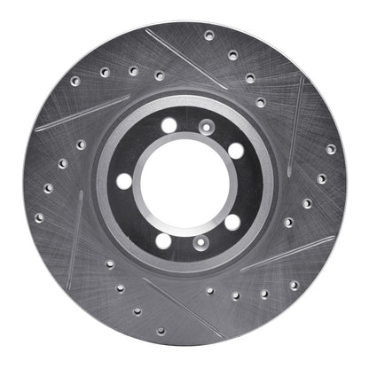 R1 Concepts R1 81-89 Alfa Romeo GTV-6 Front Right Drilled & Slotted Silver Brake Rotor