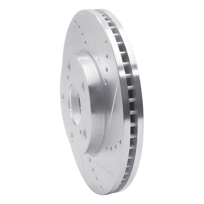R1 Concepts R1 92-06 Lexus ES300 Front Right Drilled & Slotted Silver Brake Rotor