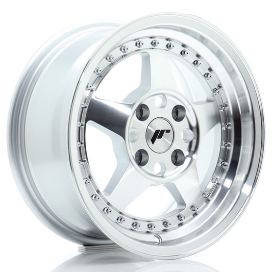 JR Wheels JR615704F2565SM1 JR Wheels JR6 15x7 ET25 4x108 Silver Machined Face